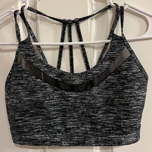 Victoria's Secret Strappy Mesh Sports Bra - Grey/Black, Size small